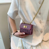 Women's Mini Chain Wallet Shoulder Bag Sequins Crossbody Handbag B455