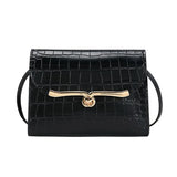 Women's Lingge Embroidery Messenger Bag Chain Crossbody Handbag