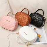 Lingge Embroidery Camera Shoulder Bag Women