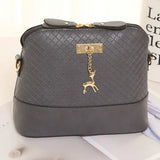 Small Messenger Crossbody Bag Ladies Zipper Handbags Shoulder Bags with Deer Toy