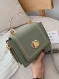 Top Handle Women's Bag Solid Shoulder Crossbody Bags Pu Leather Handbag