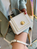 Top Handle Women's Bag Solid Shoulder Crossbody Bags Pu Leather Handbag