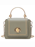Top Handle Women's Bag Solid Shoulder Crossbody Bags Pu Leather Handbag