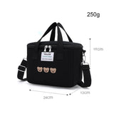 Bear Embroidery Mother Baby Bag Diaper Waterproof Insulation Mommy Bag