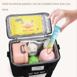 Bear Embroidery Mother Baby Bag Diaper Waterproof Insulation Mommy Bag