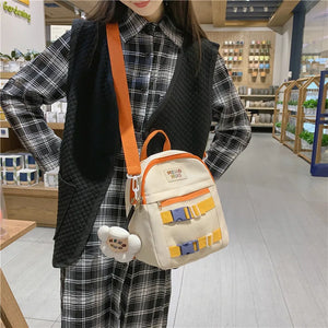 Sweet Girls Waterproof Nylon Schoolbag Multi-functional Backpack