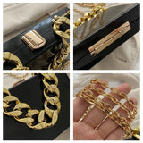 Small Box Thick Chain Shoulder Bag Acrylic PVC Chain Women Handbag