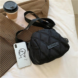 Nylon Quilted Crossbody Bag for Women - Winter Handbag Trend