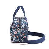 Nylon Women Shoulder Bag Floral Print Messenger Crossbody Purse