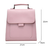 Mini PU Leather Backpack Women Travel Female Bookbag School Bags
