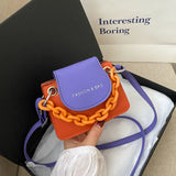 Small PU Leather Crossbody Shoulder Bags for Women Lady Travel Messenger Chain S