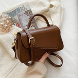 Women's PU Leather Crossbody Sling Bag Short Handle Shoulder Handbag