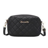 Small PU Leather CrossBody Bags Zipper Thread Shoulder Bags for Women