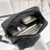 Small PU Leather CrossBody Bags Zipper Thread Shoulder Bags for Women