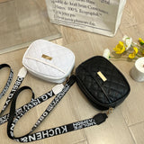 Women's CrossBody Bag, Litchi Rhombic Shoulder Bag