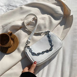 Small PU Leather Shoulder Bags for Women Hand Bags Chain Lizard Pattern Handbags