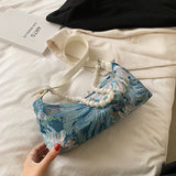 Small PU Leather Underarm Bag for Women Totes Shoulder Bag