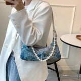 Small PU Leather Underarm Bag for Women Totes Shoulder Bag