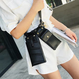 Small PU Leather Waist Bag Waist Belt Bag Crossbody Chest Bags Girl Fanny Pack