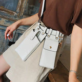 Small PU Leather Waist Bag Waist Belt Bag Crossbody Chest Bags Girl Fanny Pack