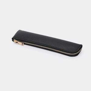 Small Pencil Case Bag Cosmetic Bag Durable Zipper Pu Leather Makeup Pouch