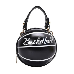 Personality Basketball Hand Bag Women Chains Handbag Mini Round Tote