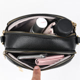 Small Leather Messenger Bag for Women, Vintage Shoulder Purse