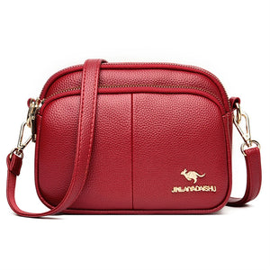Small Leather Messenger Bag for Women, Vintage Shoulder Purse