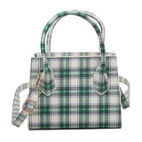 Plaid PU Leather Crossbody Bags For Women Summer Lady Shoulder Handbags