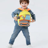Small Plush Backpack Interesting Engineering Cars Kids School Bag