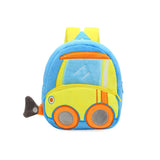Small Plush Backpack Interesting Engineering Cars Kids School Bag