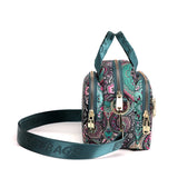 Small Purple Flower Nylon Shoulder Bag for Women