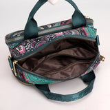 Small Purple Flower Nylon Shoulder Bag for Women