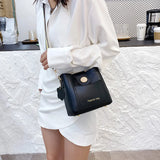 Pu Leather Bucket Bag Women's Handbag Crossbody Shoulder Bag
