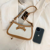 Pleated Crossbody Bags for Women Bow-knot Tote Handbags