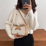 Pleated Crossbody Bags for Women Bow-knot Tote Handbags