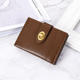 Small Purse Female Short Style Pure Color High-end Student Ins Multi-card Thin