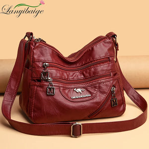Soft Leather Crossbody Bags for Women Female Shoulder Bags Tote Bag
