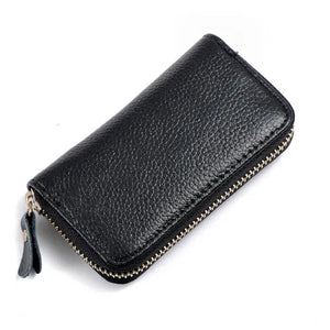 10 Colors Option Split Cow Leather Zipper Pocket Keys Case Holder Bag