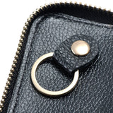 10 Colors Option Split Cow Leather Zipper Pocket Keys Case Holder Bag