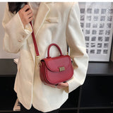 Retro Fall Winter Saddle Shoulder Purses Handle Clutch Women Bags