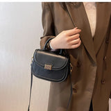 Retro Fall Winter Saddle Shoulder Purses Handle Clutch Women Bags