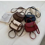 Retro Fall Winter Saddle Shoulder Purses Handle Clutch Women Bags