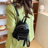 Rhinestone Backpack Women Crystal Shoulder School Bags Storage Tote