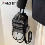 Small Rhinestone Backpack Crystal Shoulder School Bag