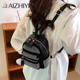 Small Rhinestone Backpack Crystal Shoulder School Bag