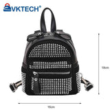 Small Rhinestone Backpack Women Crystal Travel Shoulder School Bag