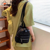 Small Rhinestone Backpack for Women Crystal Travel Casual Shoulder School Bag