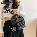 Rhinestone Backpack for Women Crystal Travel Shoulder Bag
