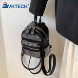Rhinestone Backpack for Women Crystal Travel Shoulder Bag